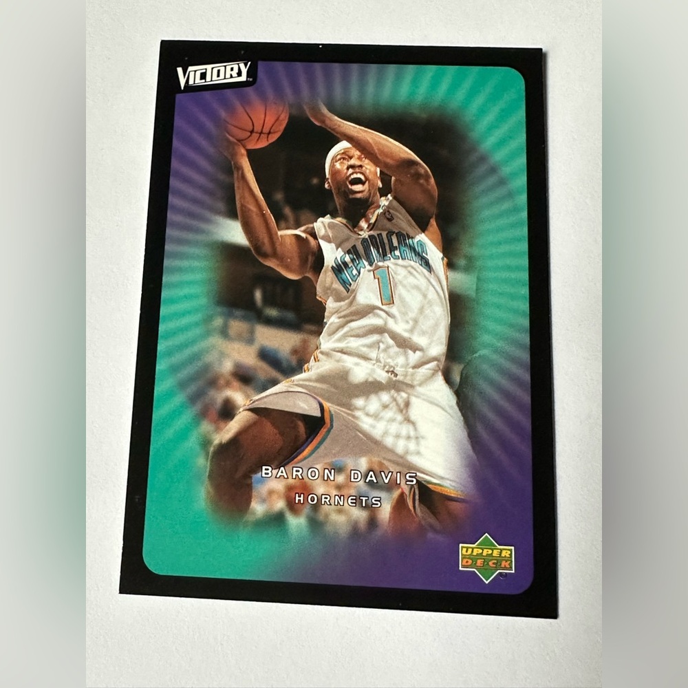 Upper Deck Baron Davis New Orleans Hornets Trading Card - Teal/Purple